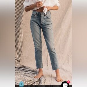 Agolde Riley High Rise Straight Crop Jeans